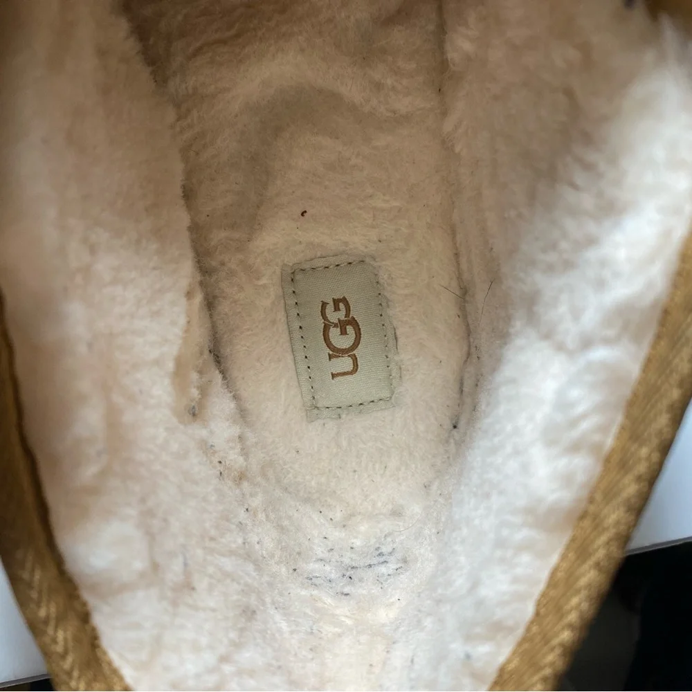 UGG Men's Neumel Snapback Suede Boot Sheepskin Lined 'Chestnut' Size 13